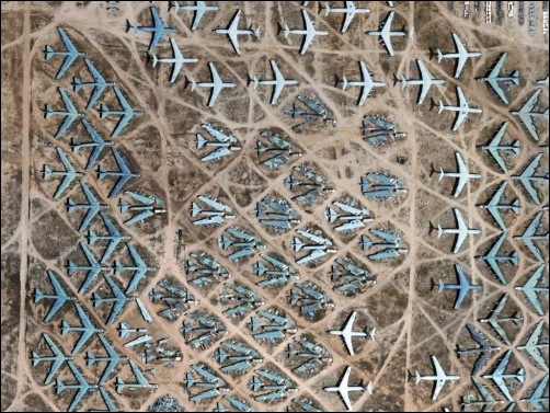 Airplane Graveyard in Arizona, US